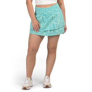 THE BUBBLE Rainbow Upf Animal Printed Ruffle Skirt